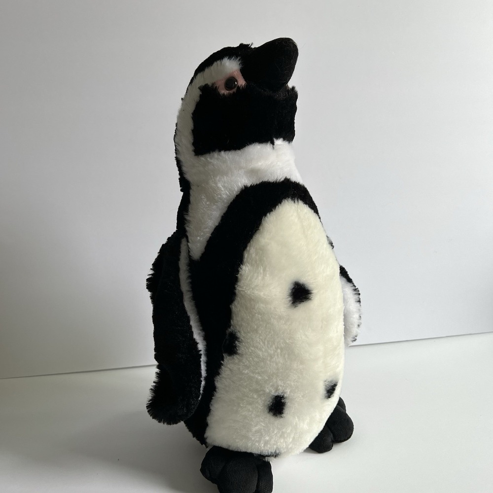 15" PENGUIN Plush Stuffed Animal "THE PETTING ZOO" Super Soft Wild Black White